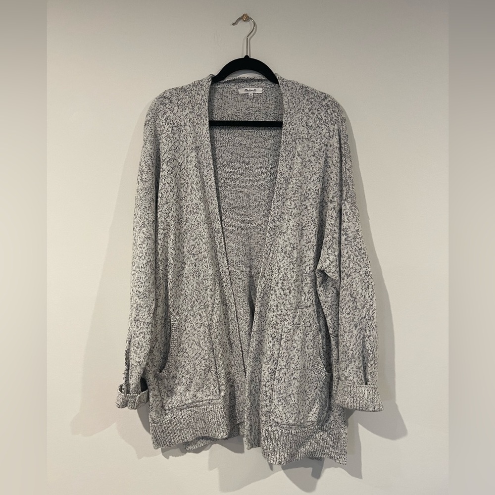 Madewell heather grey cardigan XL
